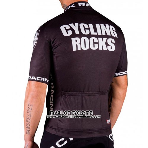 2016 Maillot Ciclismo Rock Racing Marron et Blanc Manches Courtes et Cuissard